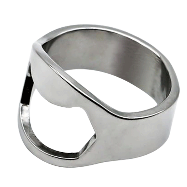 Bottle Opener Ring Beer Barware Novelty Gift Stainless Steel Father's Day Cool