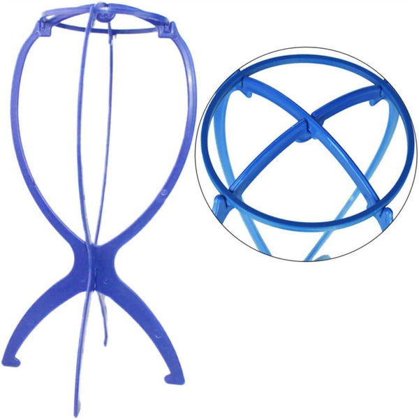 2× Blue Stand Stable Wig Holder Durable Folding Hat Cap Display Tool Wig Hair AU