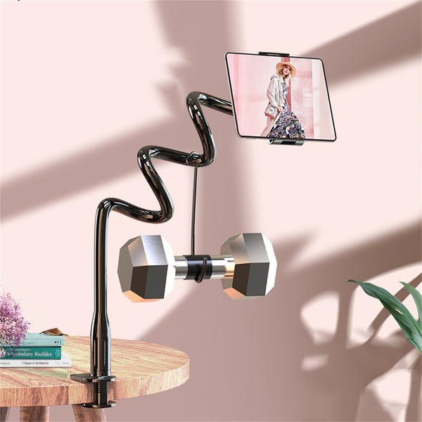 Gooseneck Phone Holder Bed Mount | Flexible 360° Rotating Clip Stand for Desk & Sofa