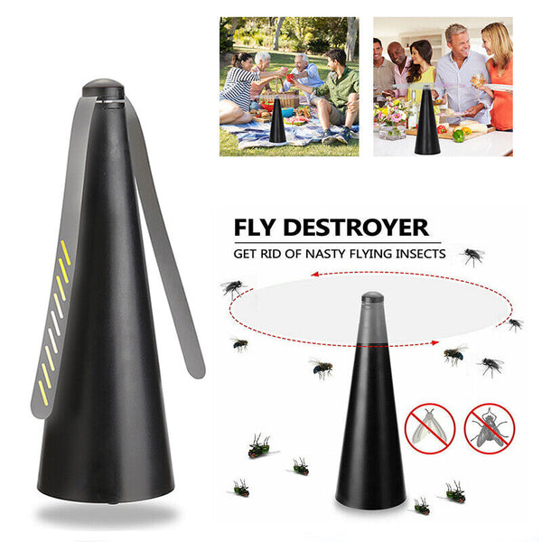 Automatic Fly Trap Fly Repellent Fan Keep Flies+Bugs Away From Food Home Outdoor