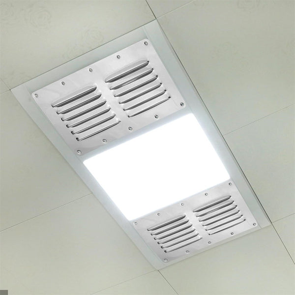 2PCS Stainless Steel Air Vent Grille Louvre Wall Vent Cover Marine Caravan