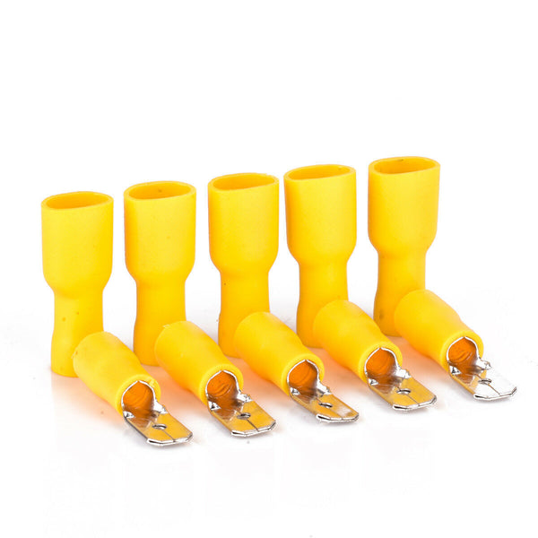 100X Insulated Electrical Wire Spade Splice Connectors Cable Crimp Terminals Kit