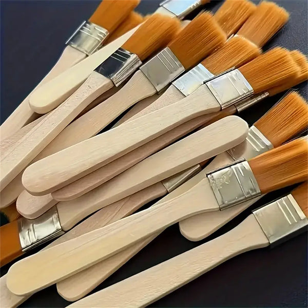 40pcs Nylon Paint Brushes Set | Flat Artist Chip Brushes for Acrylic, Wall & Craft Painting