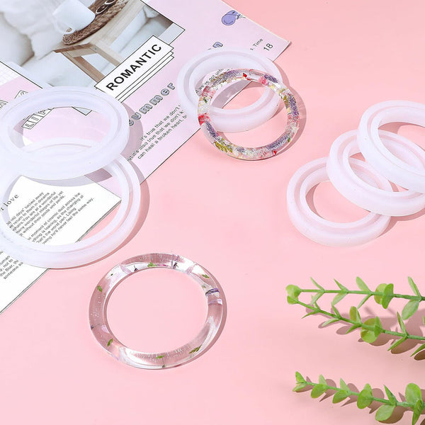 Silicone Mold Casting Mould DIY Bangle Jewelry Tool Kit Resin Bracelet Making