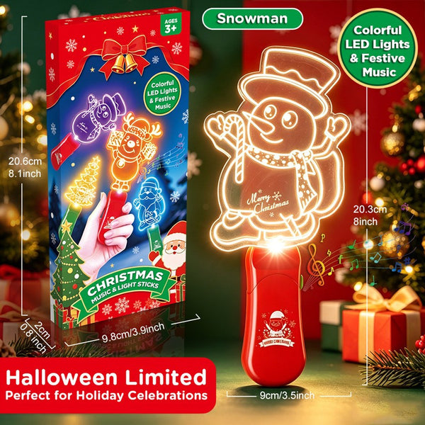 Santa Claus Handheld Glow Stick Tree Christmas Decoration Lights Holiday Party