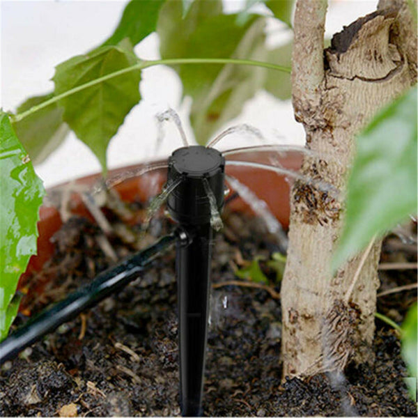 200pcs Adjustable Water Flow Irrigation Drippers on Stake Emitter Drip System
