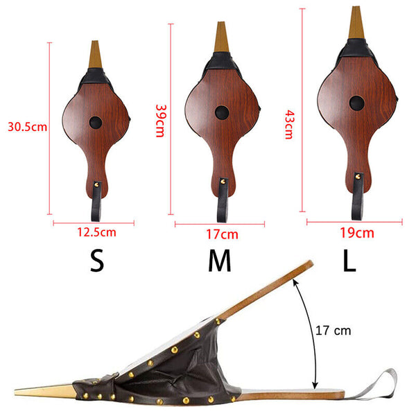 Fireplace Bellows Wooden Air Blower Cast Nozzle Hand Bellow Pump Fire Tool S/M/L