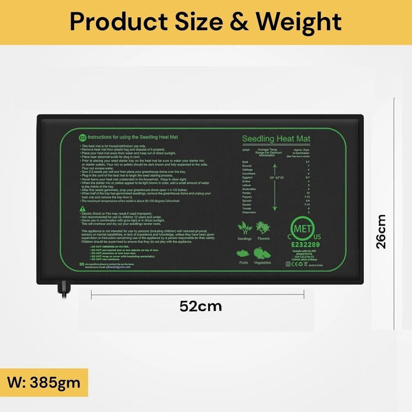 Seedling Heat Mat Plant Heating Pad Germination Seed Cloning Warm Temperature AU