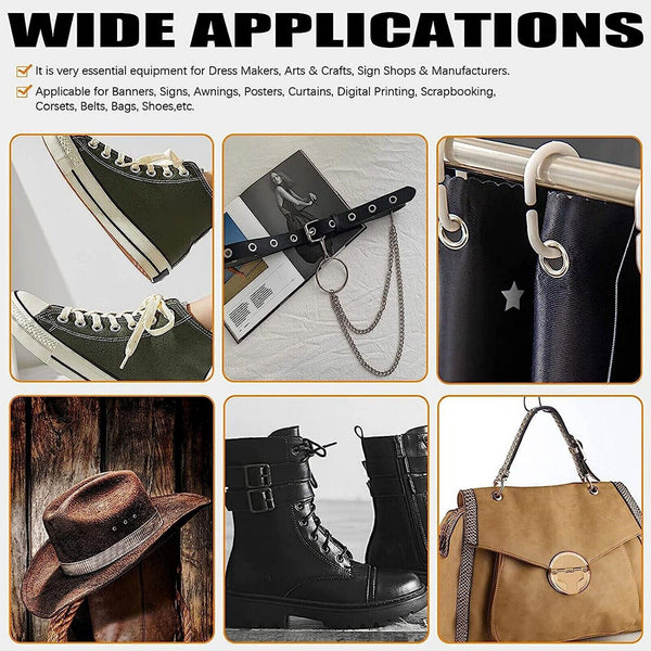 Brass Metal Eyelet Punch Die Kits Grommets Washer Leather Banner Eyelet Plier AU