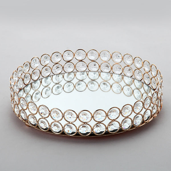 Mirror Gold Dessert Cupcake Cake Stand Holder Display Plate Centrepiece Wedding