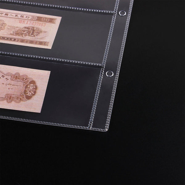 10PCS Paper Money Banknote Folders 4 Pockets Pages Album Sleeves Storage Note AU