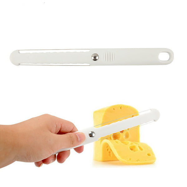 2PCS Cheese Butter Slicer Double Stainless Steel Wire Cutter Tool Plastic Handle