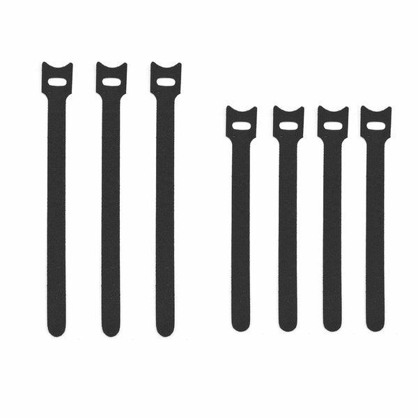 200PCS Magic Cable Ties Reusable Hook and Loop Cable Ties Organiser Cords Black