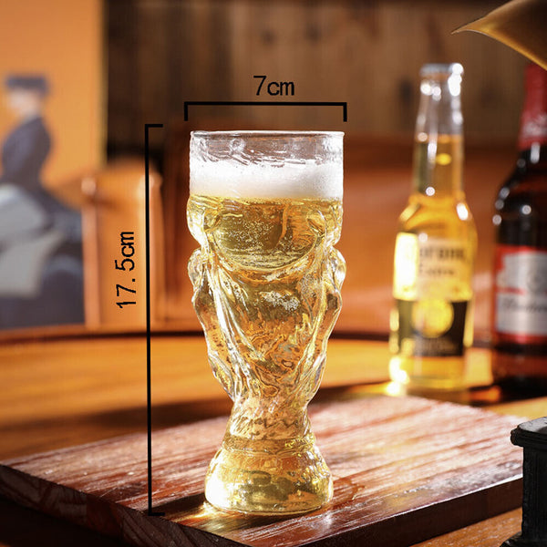450ml Beer Glass Football Soccer Mug Hercules 2022 FIFA Qatar World Cup Shape