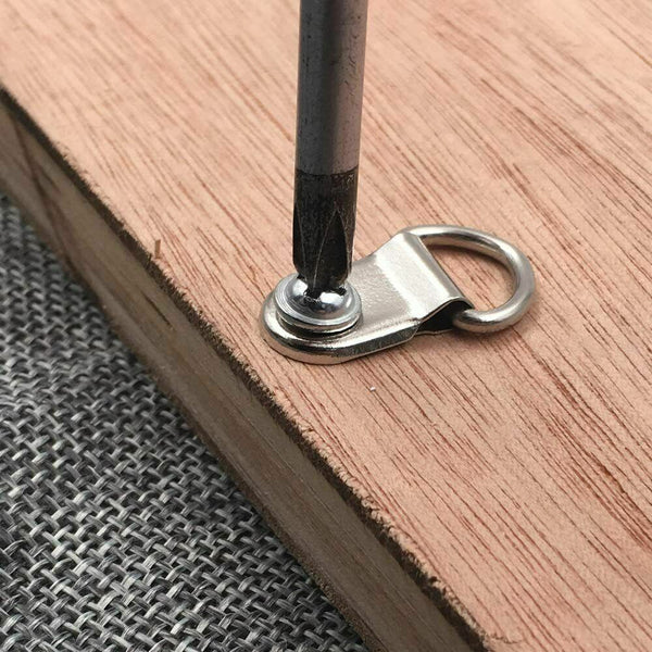 1/2Set Picture Hangers Hooks 30M Wire Photo Frame Hanging D Ring Stainless Steel