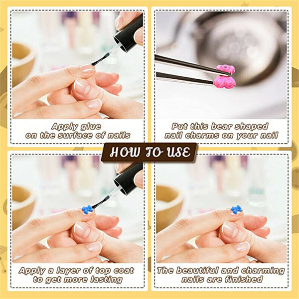 Bear Nail Art Jewelry Nail Art Charms 3D Nail Ornaments Nail Art Decoration