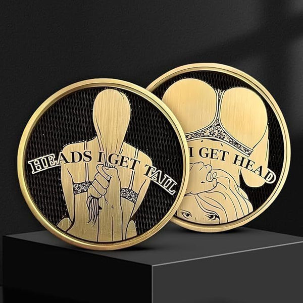 Funny Heads and Tails Coins Double Side Coin Adult Lucky Token Date Night Ideas