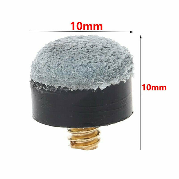 Commercial Quality Soft Pool Snooker Billiards CUE TIPS Screw On Type 10mm AU