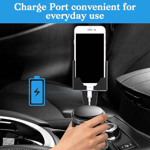2in1 Car Phone Cup Holder Stand Cradle Adjustable 360 Degree Cell Phone Mount AU