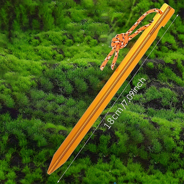 8PCS 18cm Aluminum Alloy Outdoor Camping Trip Tent Peg Christmas Gift Tools AU