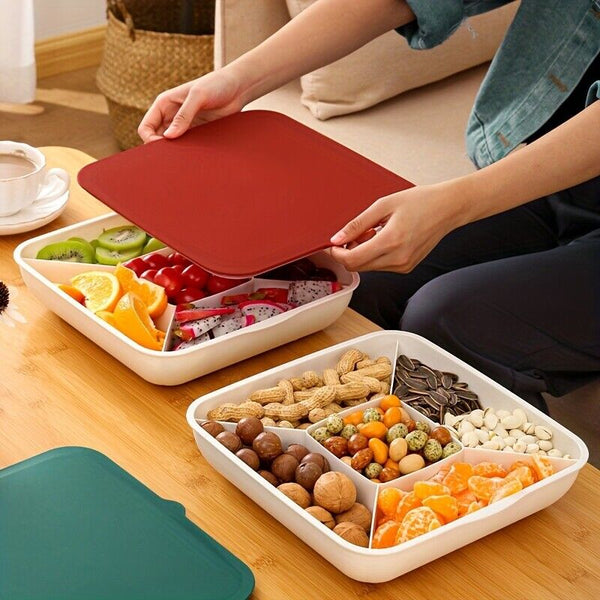 Candy Storage Containers with Lids Plastic Snack Organizer Box Candy Jar