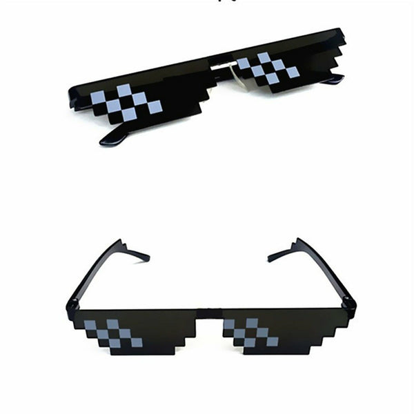 2PCS Chic MEME Deal IT Thug Life Attitude Stylish Glasses 8 Bit Pixel Sunglasses