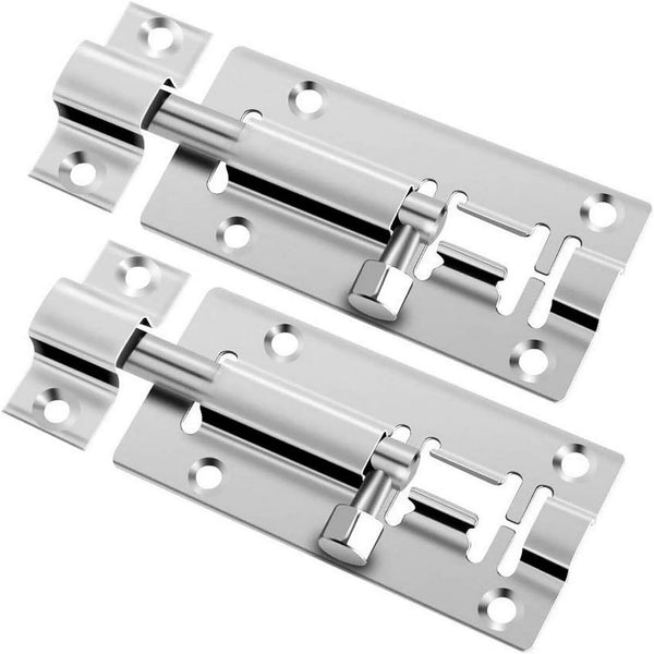 10Sets 4inch Stainless Steel Bolt Door Lock Latch Sliding Lock Barrel Door Bolt