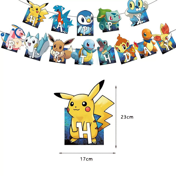 Pikachu Party Set Party Supplies Pokemon Kids Birthday Decoration
