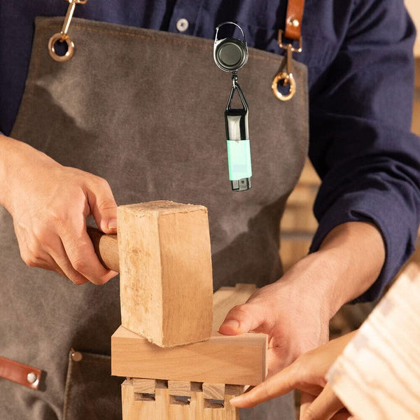 15X Retractable Lighter Leash Clip Keychain Rubber Cover Large Maxi Bic Black