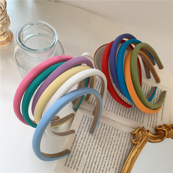 68pcs Girls Womens Plain Satin Alice Band Headband 10mm Ribbon Hoop Hair Band AU