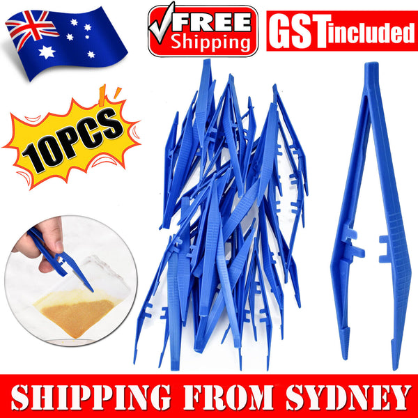 10PCS Plastic Tweezers Tweezer Antistatic Pickup Tools Repair Heat Resistant AU