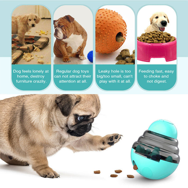 Food Feed Interactive Food Dispensing Toy Treat Ball Pet Dog Puppy IQ Test