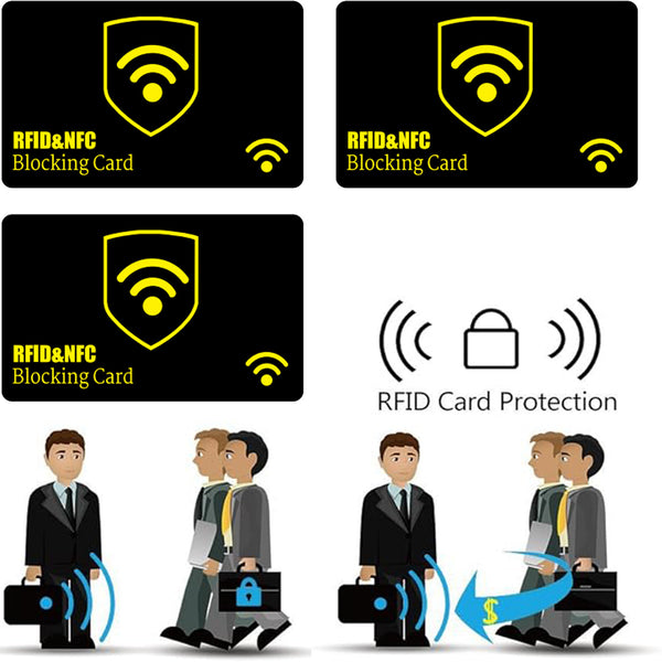 100PCS RFID Blocking Cards Anti Scan Credit Card Protector Wallet Shield