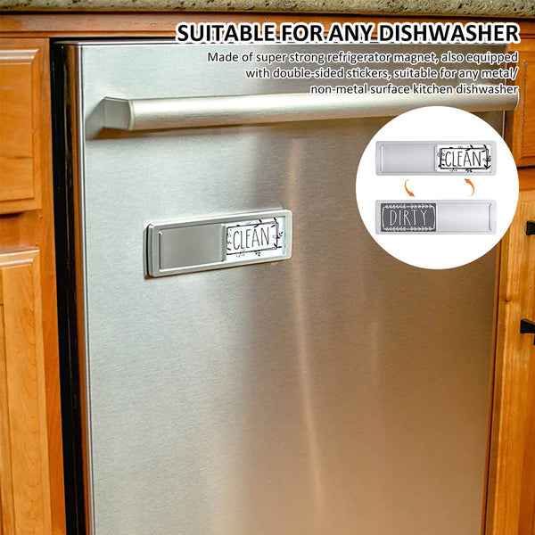 New Clean Dirty Dishwasher Magnet Sign Easy Read Non-Scratch Magnetic Indicator