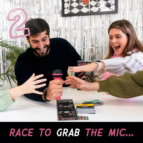 Exciting Grab the Mic Family Karaoke Board Game Lyric Cards Birthday Party