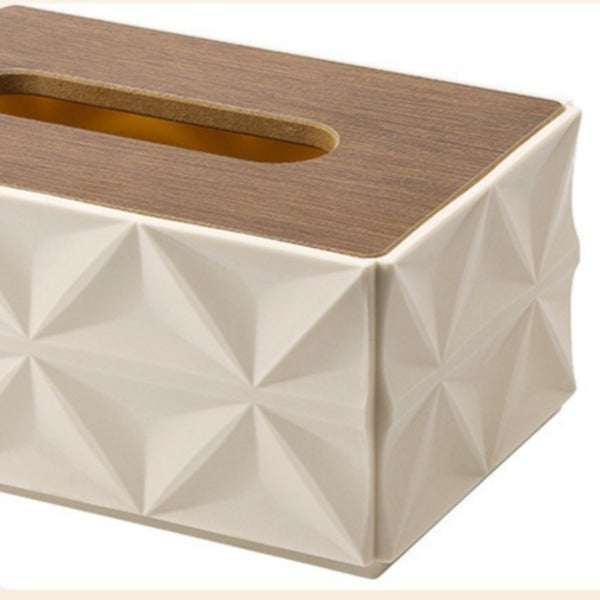 Modern Tissue Box Dispenser Cover Paper Napkin Storage Holder Organiser White