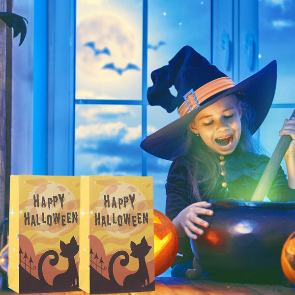 25pcs Halloween Kraft Paper Treat Bags Creative Candy Flat Pockets for Party