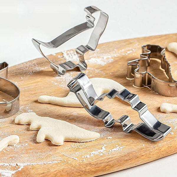 4Pcs Set Decorating Dinosaur/Animal Stainless Steel Cookie Cutter Party Mold