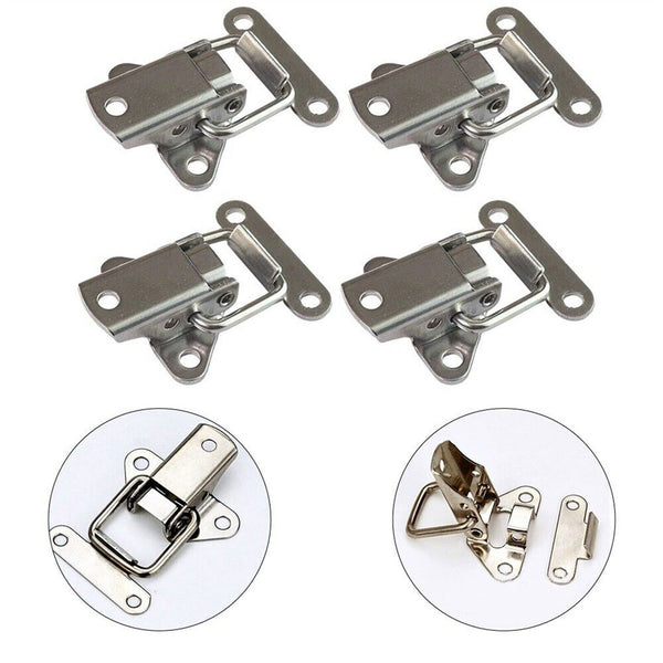 4 X Stainless Steel Clasp Case Clip Loop Suitcase Box Trunk Latch Lock Guitar AU