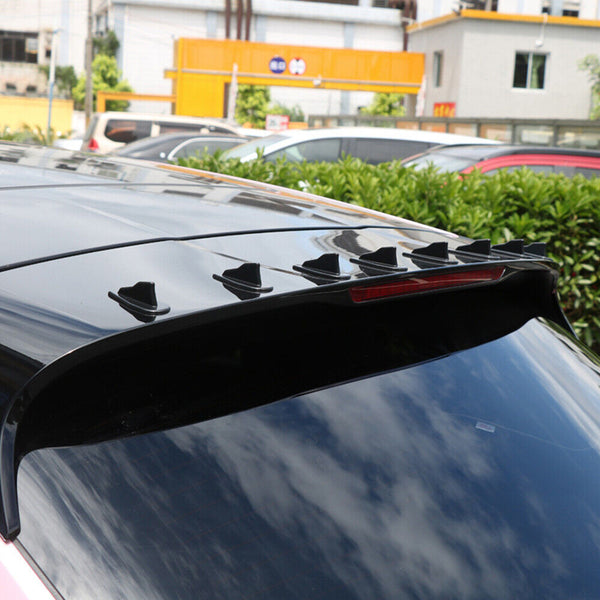 10PCS Vortex Generator Diffuser Car Shark Fin Bumper ABS Black Roof Spoiler