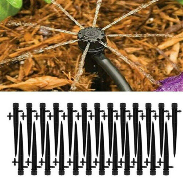 200pcs Adjustable Water Flow Irrigation Drippers on Stake Emitter Drip System