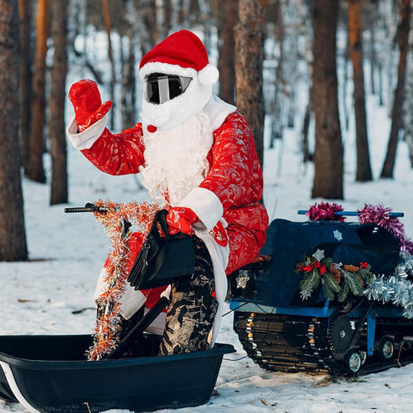 Christmas Helmet Cover For Motorcycle Motorbike Helmet Case Santa Claus hat