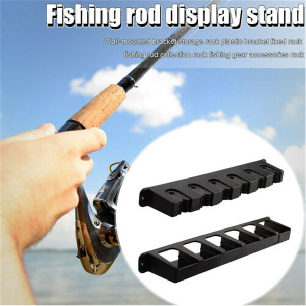 6-Rod Rack Fishing Pole Holder Tackle Wall Fishing Rod Storage Fixed Stand AU