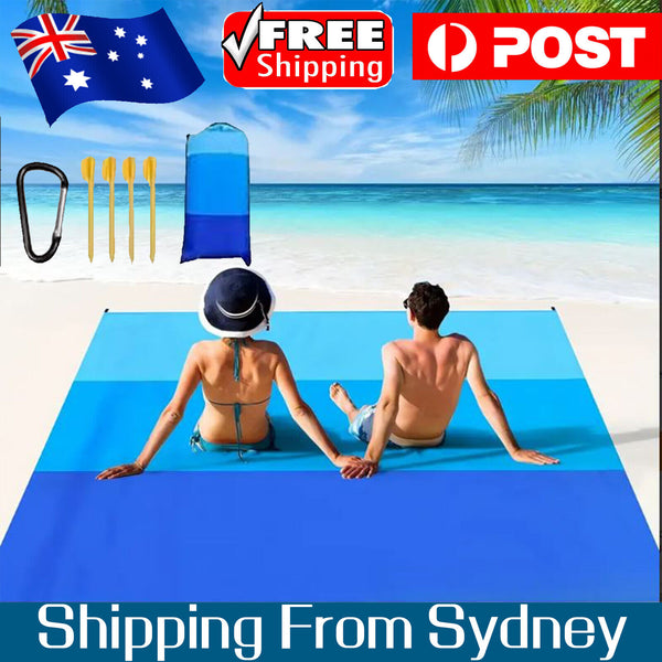 Large Waterproof Outdoor Picnic Blanket Mat Beach Carpet Polyester 200cm x 145cm