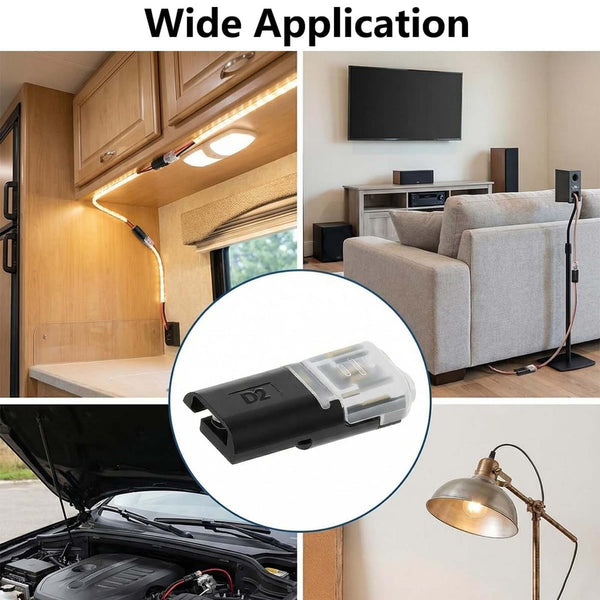 60PCS 2Pin Way Plug Car Electrical Connector Wire Cable Automotive Waterproof