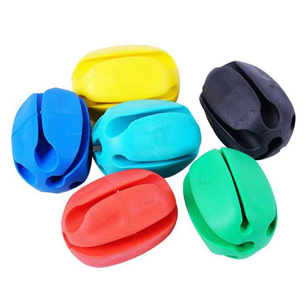 6PCS Silicone Fishing Rod Holder Non Slip 5 Hole Rod Gripper Organizer