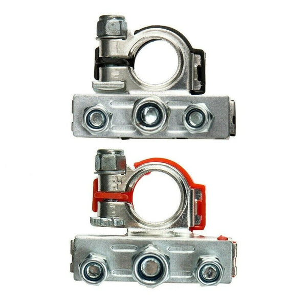 4X Positive Negative Heavy Duty Battery Terminals Connector Clamp Car Van Carava