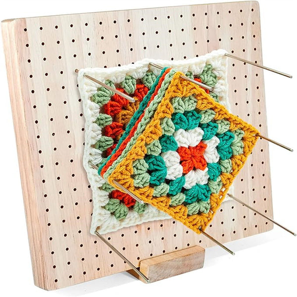 Crochet Blocking Board with 25 Rod Pins for Knitting and Crocheting Tool Kit AUS