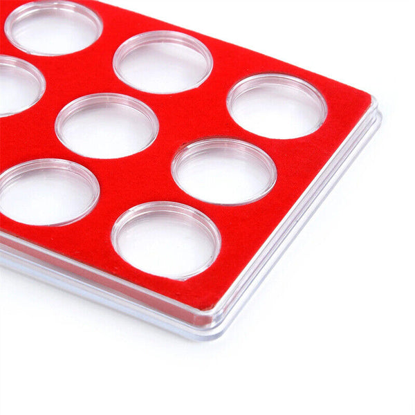 12 Holes Coin Collection Box Protective Display Case Storage Organizer Holder AU