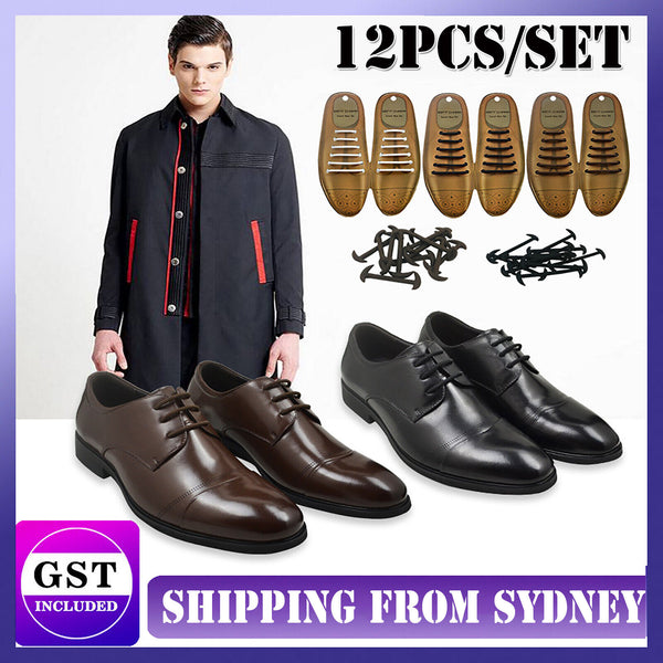 12X Dress Shoes No Tie Elastic Shoelace Shoe Lace Lazy Laces Silicone Shoe Lace